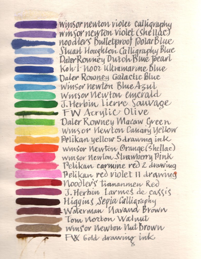 Ink Swatch on Arches